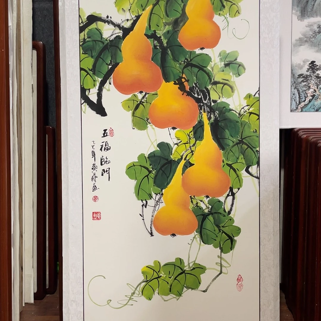 国画带框尺寸63*123厘米