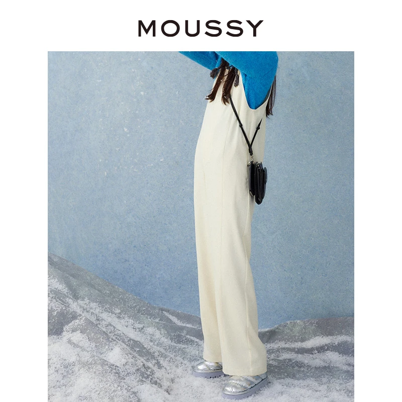 MOUSSY 街头中性风附腰带收腰复古背带裤休闲裤女010FAW30-7220