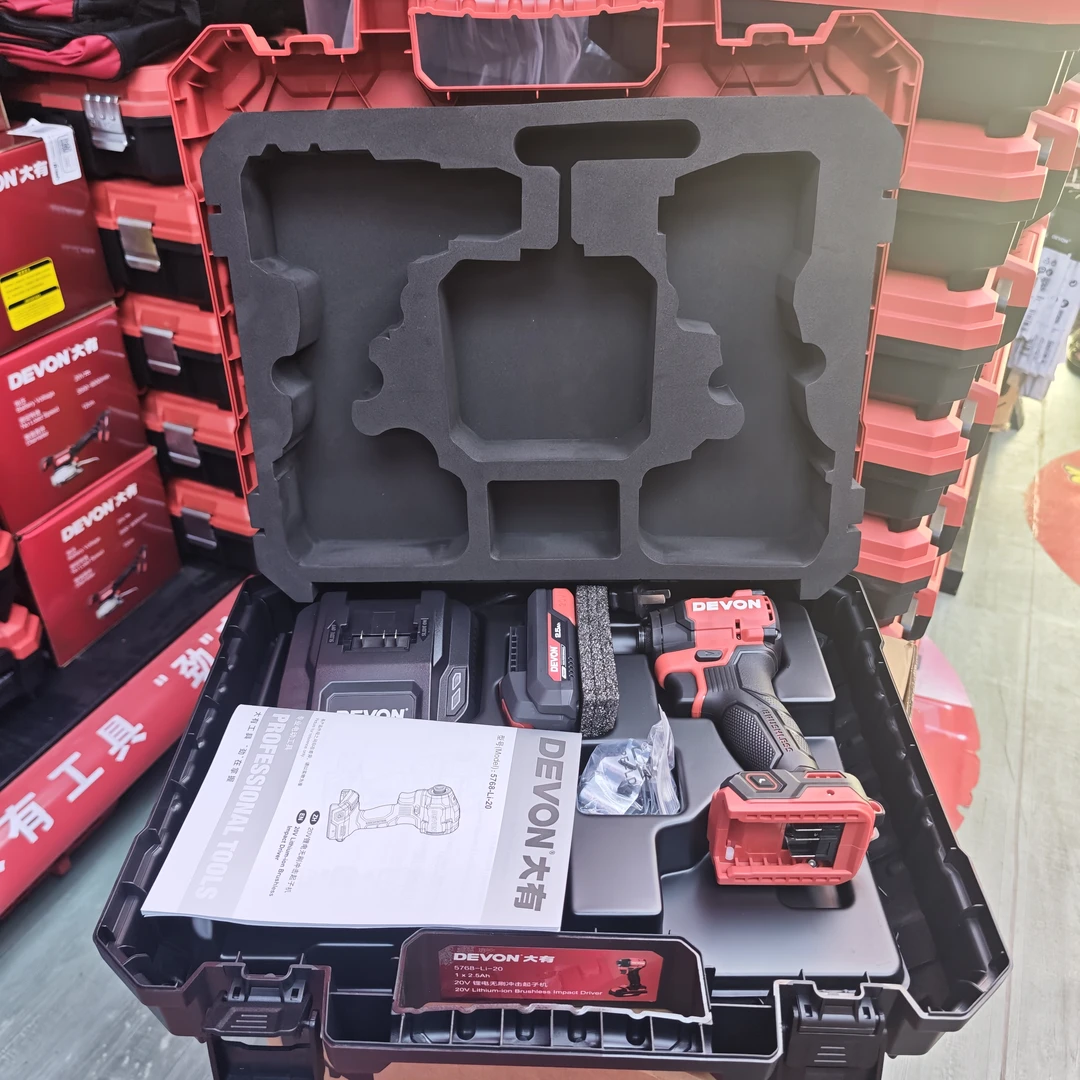 DEVON/大有5768无刷冲击起子机短机身星环灯木工水电弱电定制安装