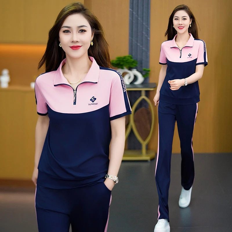 运动服套装女2025夏季新款今年流行爆款时尚减龄小清新卫衣两件套