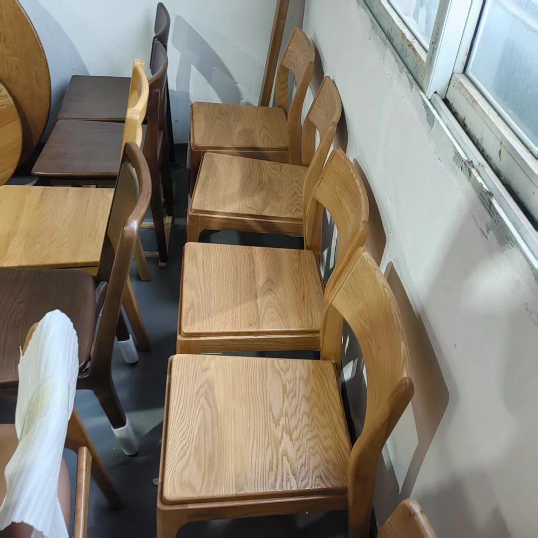 红橡木餐椅 四把 瑕疵无售后