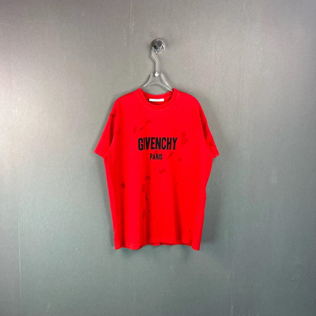 95新 Givenchy/纪梵希 S码/印花字母纯色可DIY清透短袖/9176113