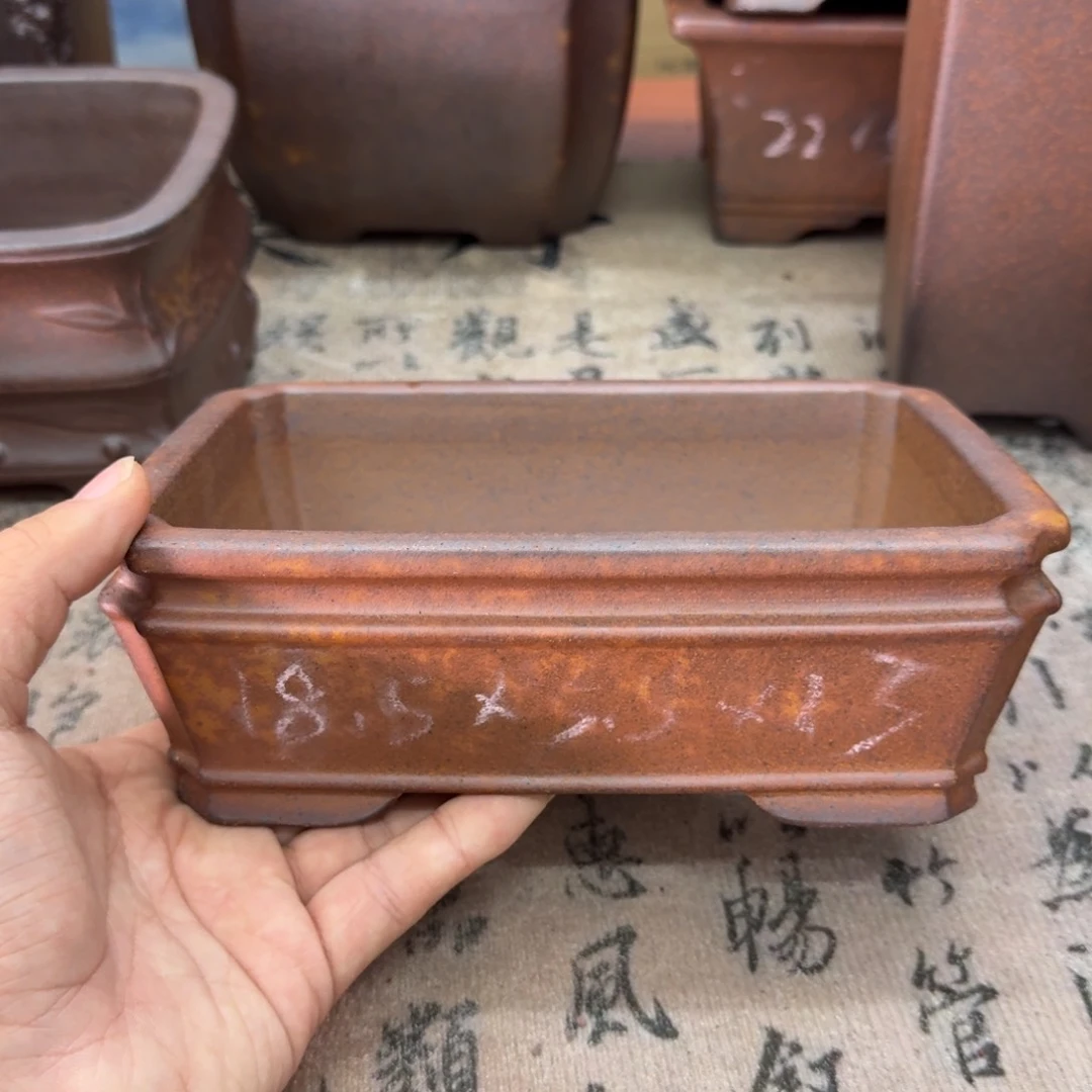 紫砂花盆26号宜兴紫砂正品花盆18.5x13x5.5