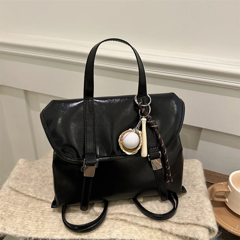 2024新款女包高级感双肩包大容量手提包托特包复古软皮单肩斜挎包