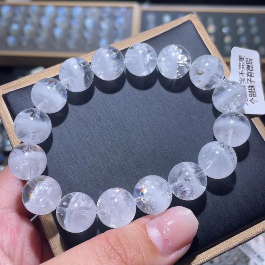 手链未镶嵌水晶彩虹白幽灵水晶手链13.5mm