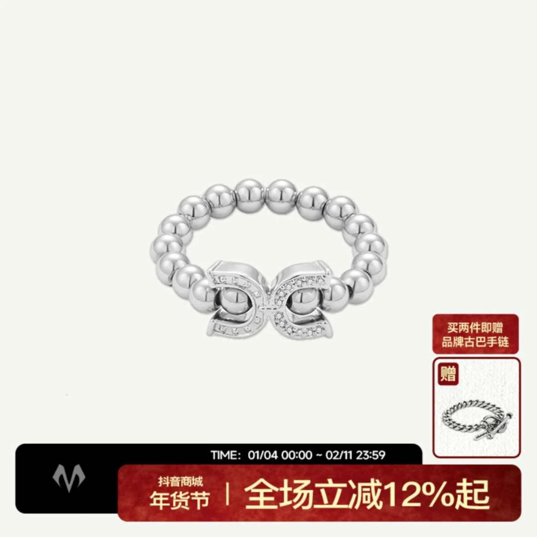 钛钢锆石戒指 BABAMA马年新品好事连连蹄环戒指十二生肖情侣百搭