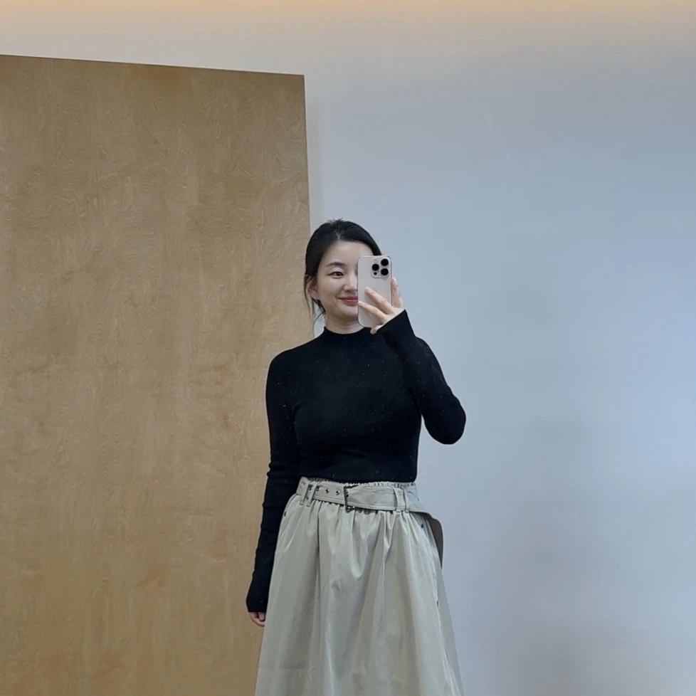 【柳条儿】（扬子纱）一线成衣无缝高支羊毛不扎人半高领100%羊毛衫