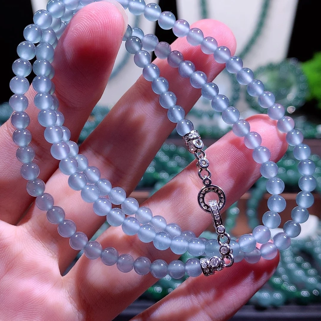 翡翠未镶嵌手链天然a货翡翠项链4.5