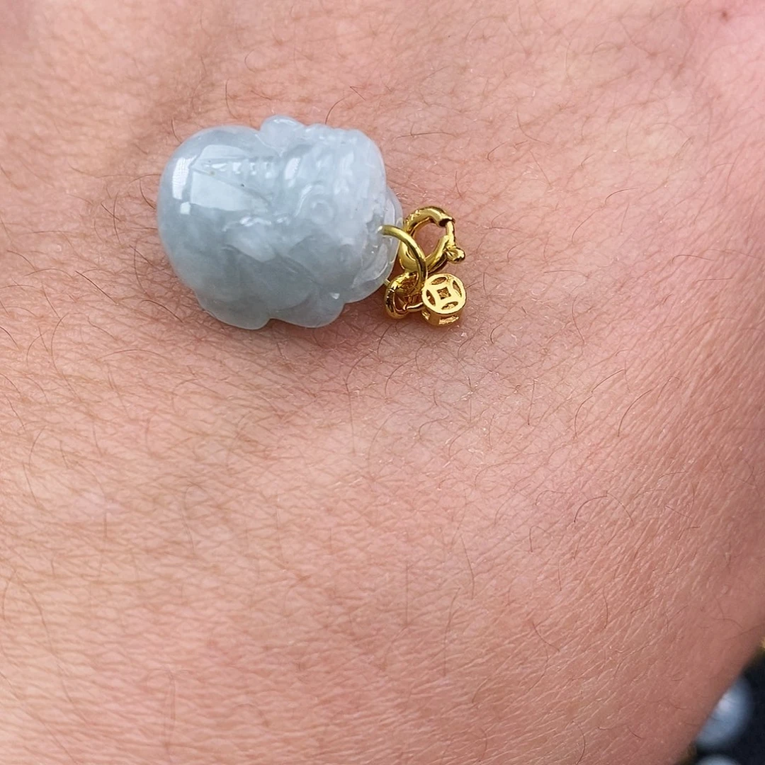 翡翠颈饰银S925镶嵌貔貅