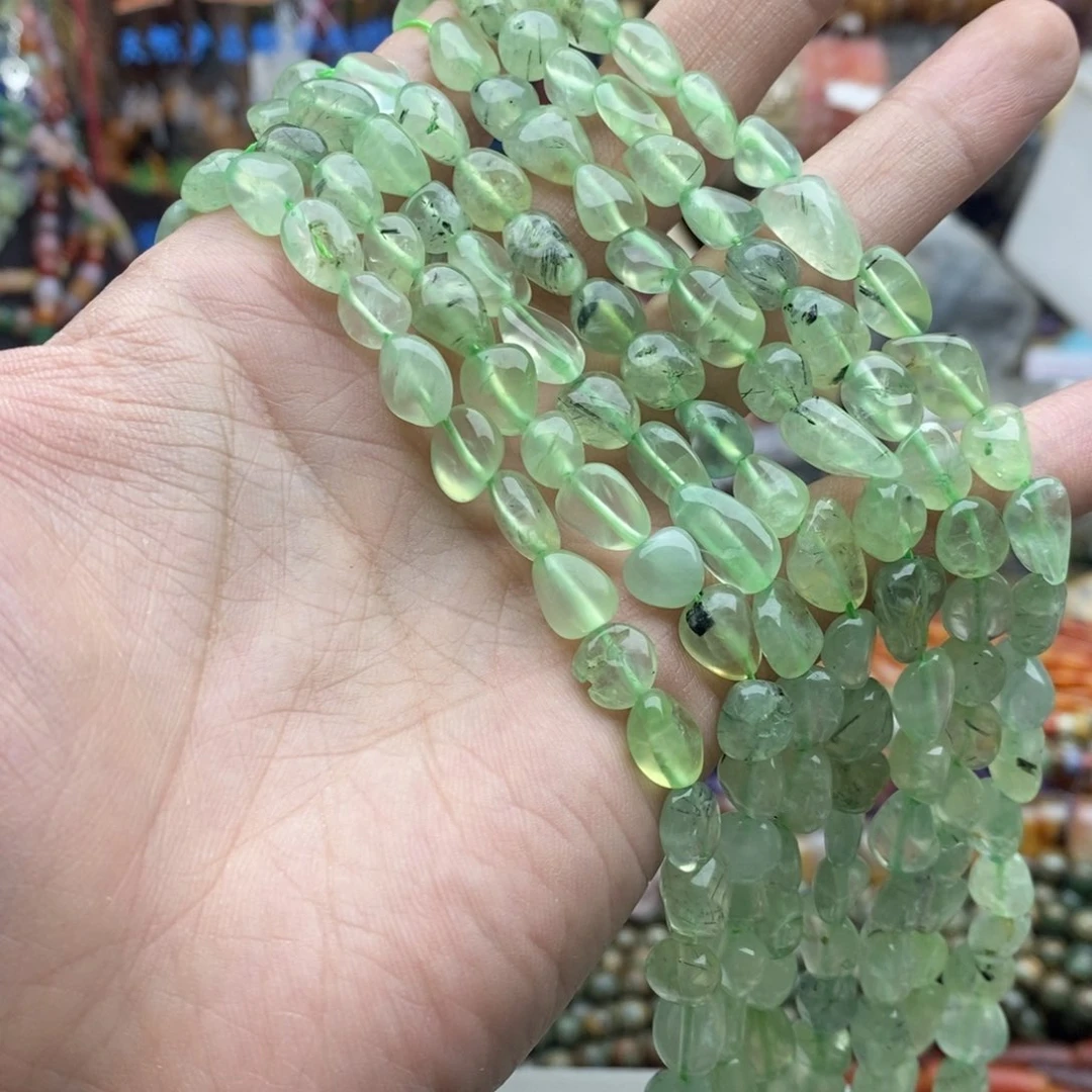 玛瑙/玉髓未镶嵌珠宝半成品一条天然葡萄石随行8mm