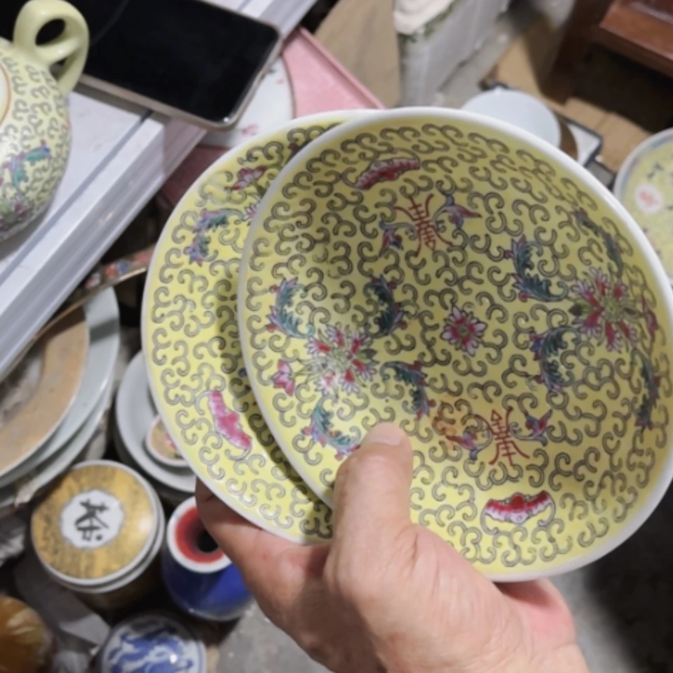 【闪购商品】紫砂茶盘小*黄色盘2个