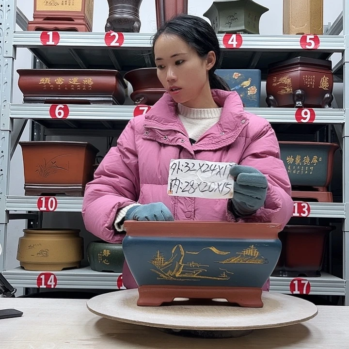 紫砂花盆紫砂花盆