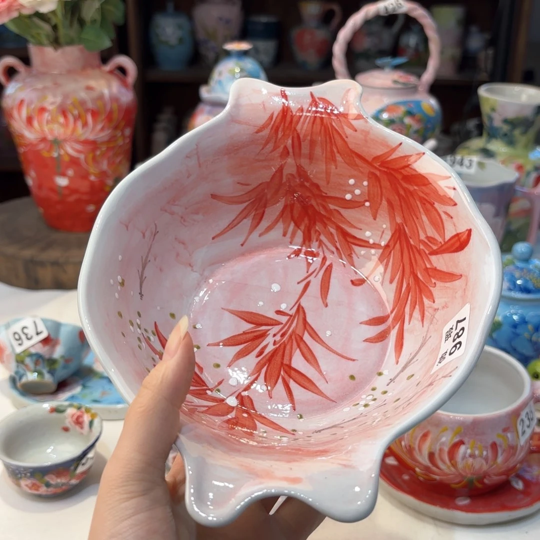 景德镇手绘高温釉下彩陶瓷茶具
