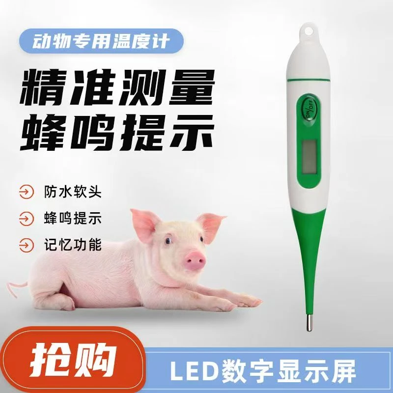 兽用软头电子温度计养殖场猪牛羊防水快速测温方便耐用养猪设备