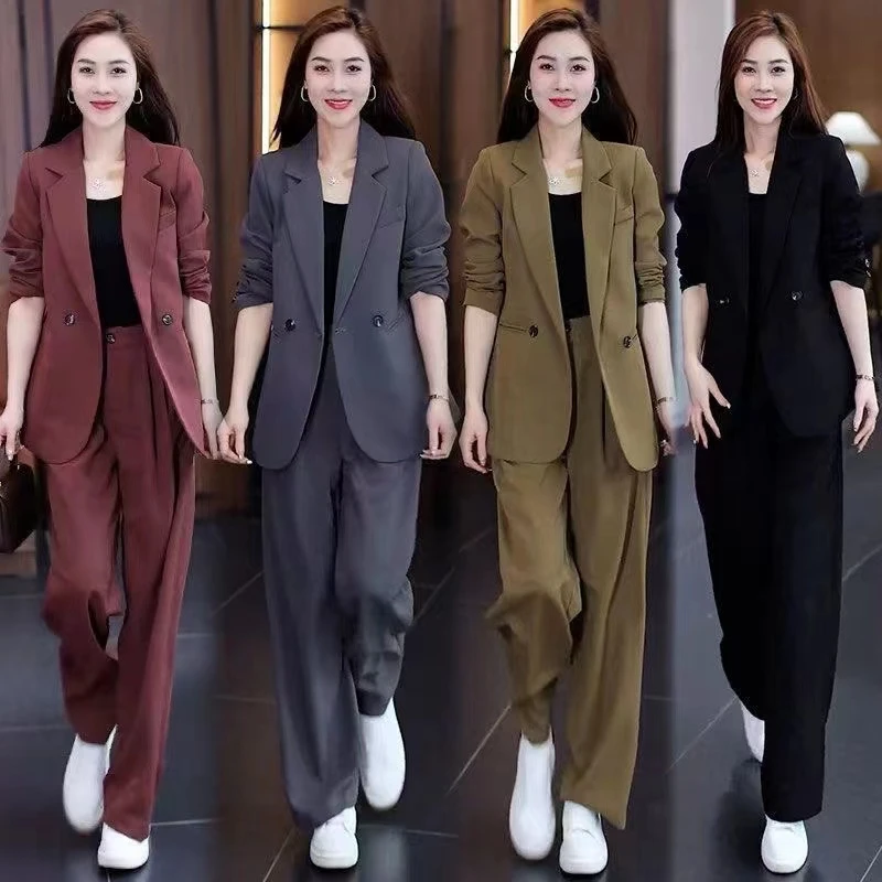 高端西装套装女士女神范职业正装2025春秋高级感气质小西服两件套