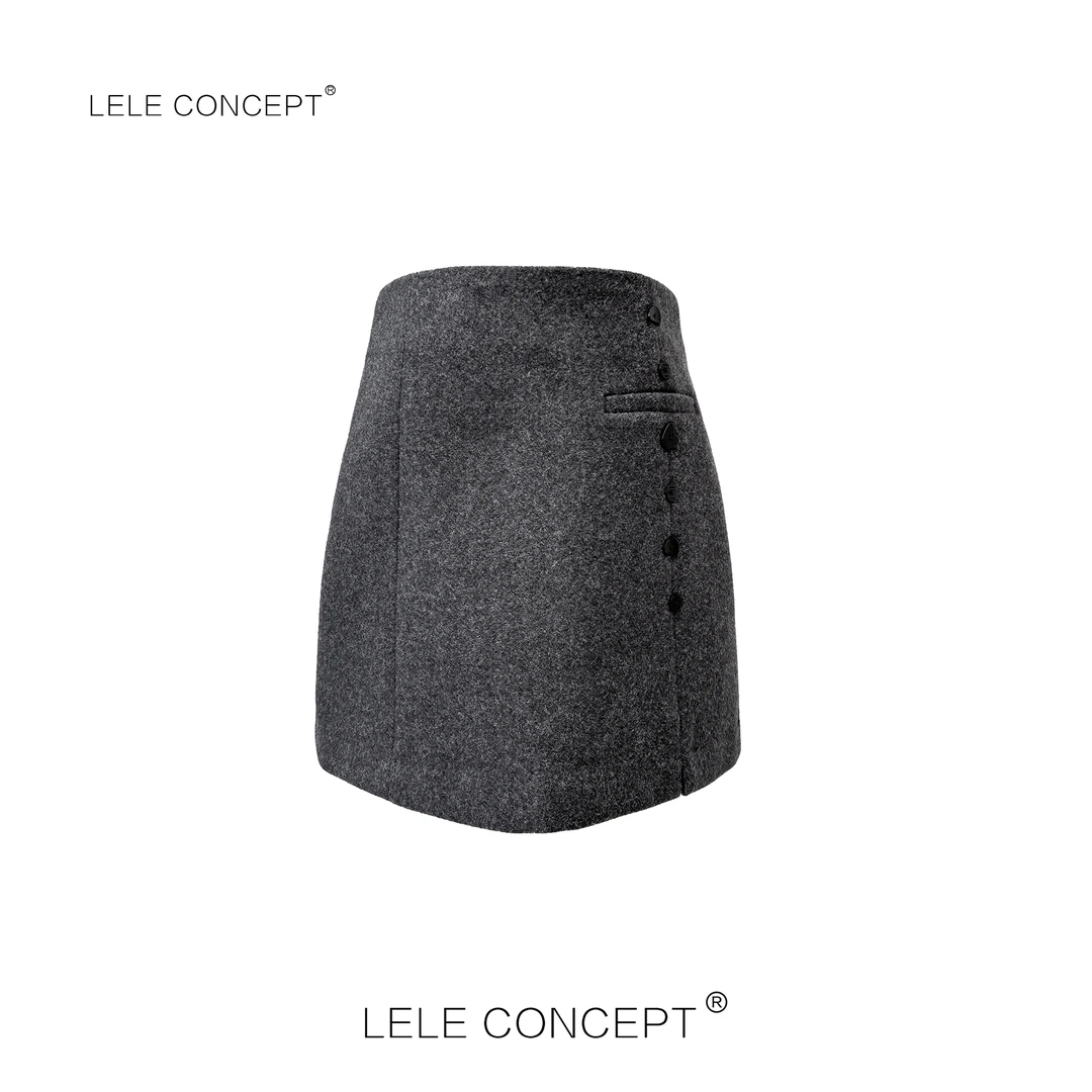 LELE CONCEPT丨新款都市轻奢时装款六扣裤裙Q0451