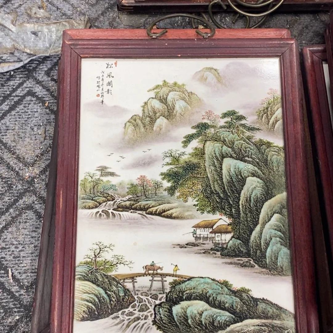 瓷片37*28*1景德镇瓷板画柴窑烧制