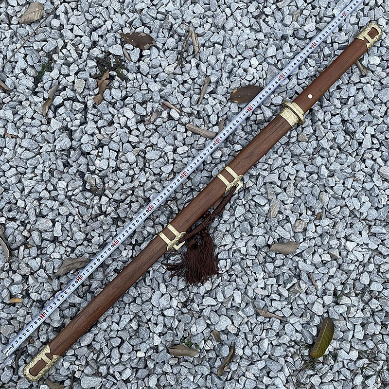 宁缺堂刀jx唐草唐横刀-重蚁木黄铜-花纹钢-未开刃-宁缺堂qq
