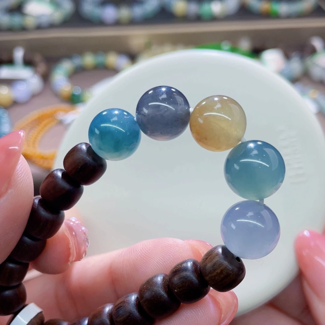 未镶嵌手链翡翠放漏冰浓卡11+