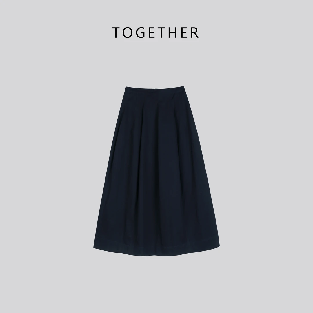 【Together】 · 山望 ·  秋季后拉链A字休闲百搭半身裙#W8391
