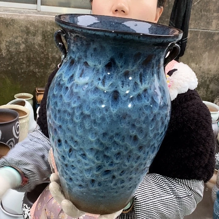 紫砂花盆瑕疵口20高32