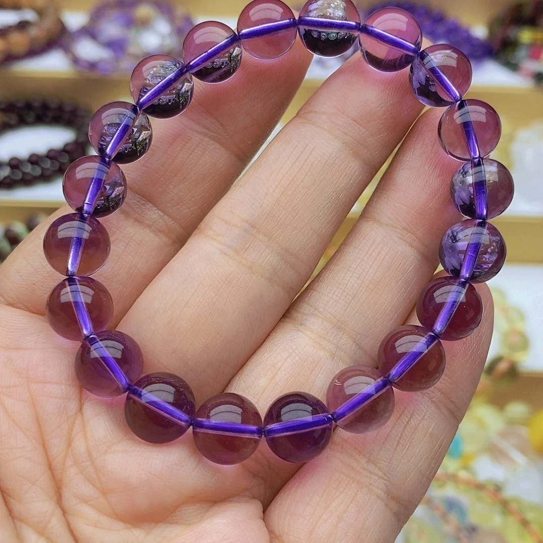 水晶手链未镶嵌天然紫水晶9.6mm