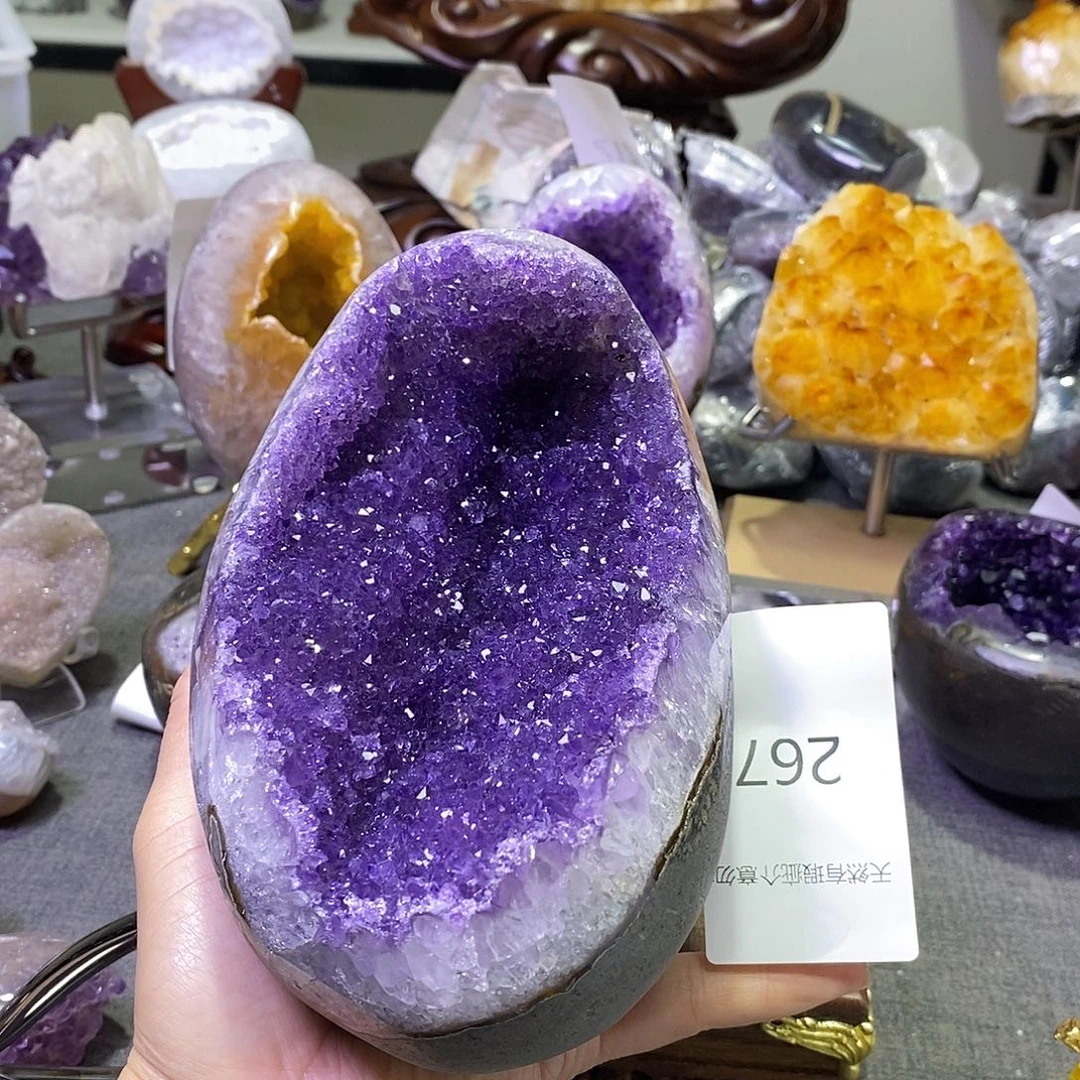 紫晶未镶嵌珠宝半成品