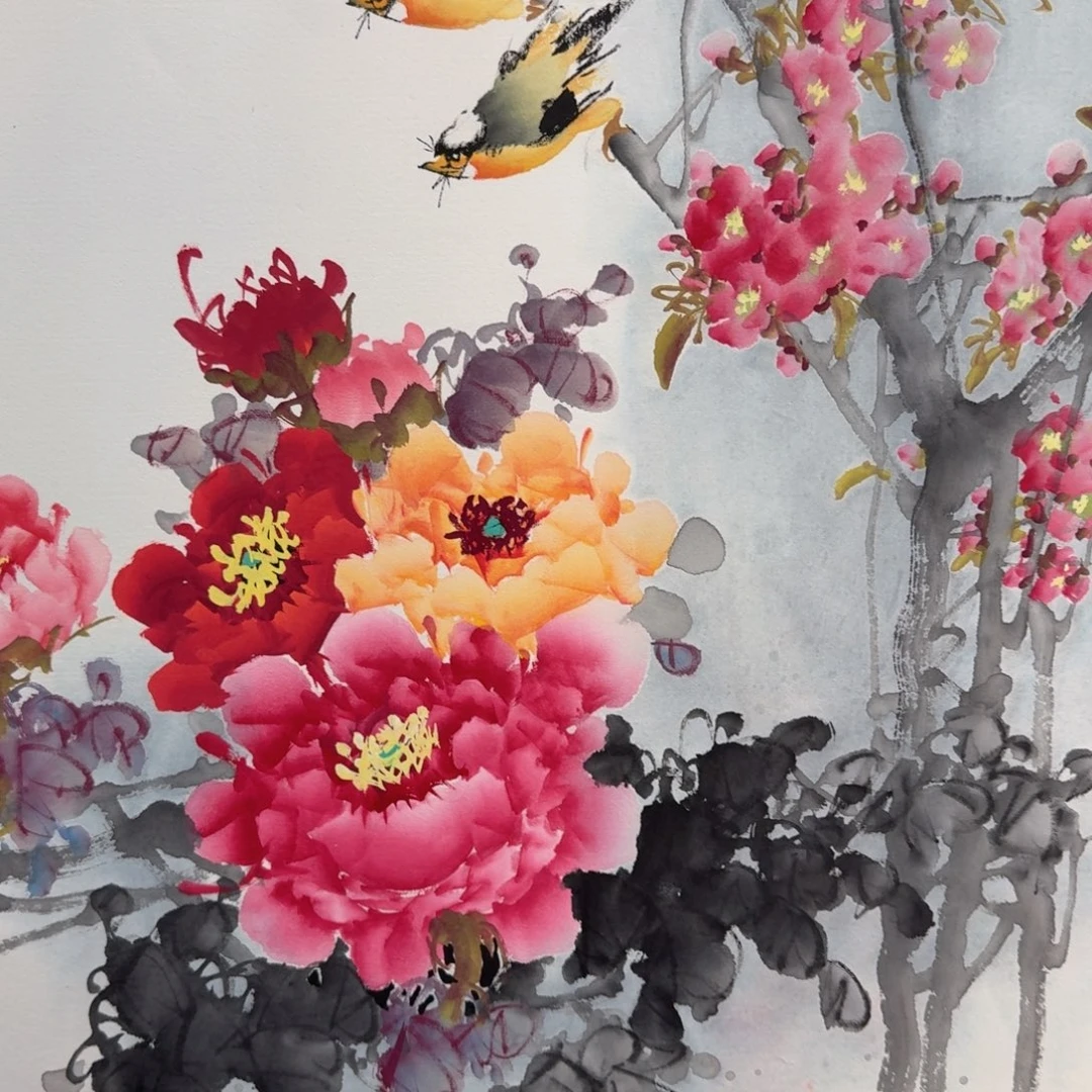 国画国画作品山水花鸟纯手绘