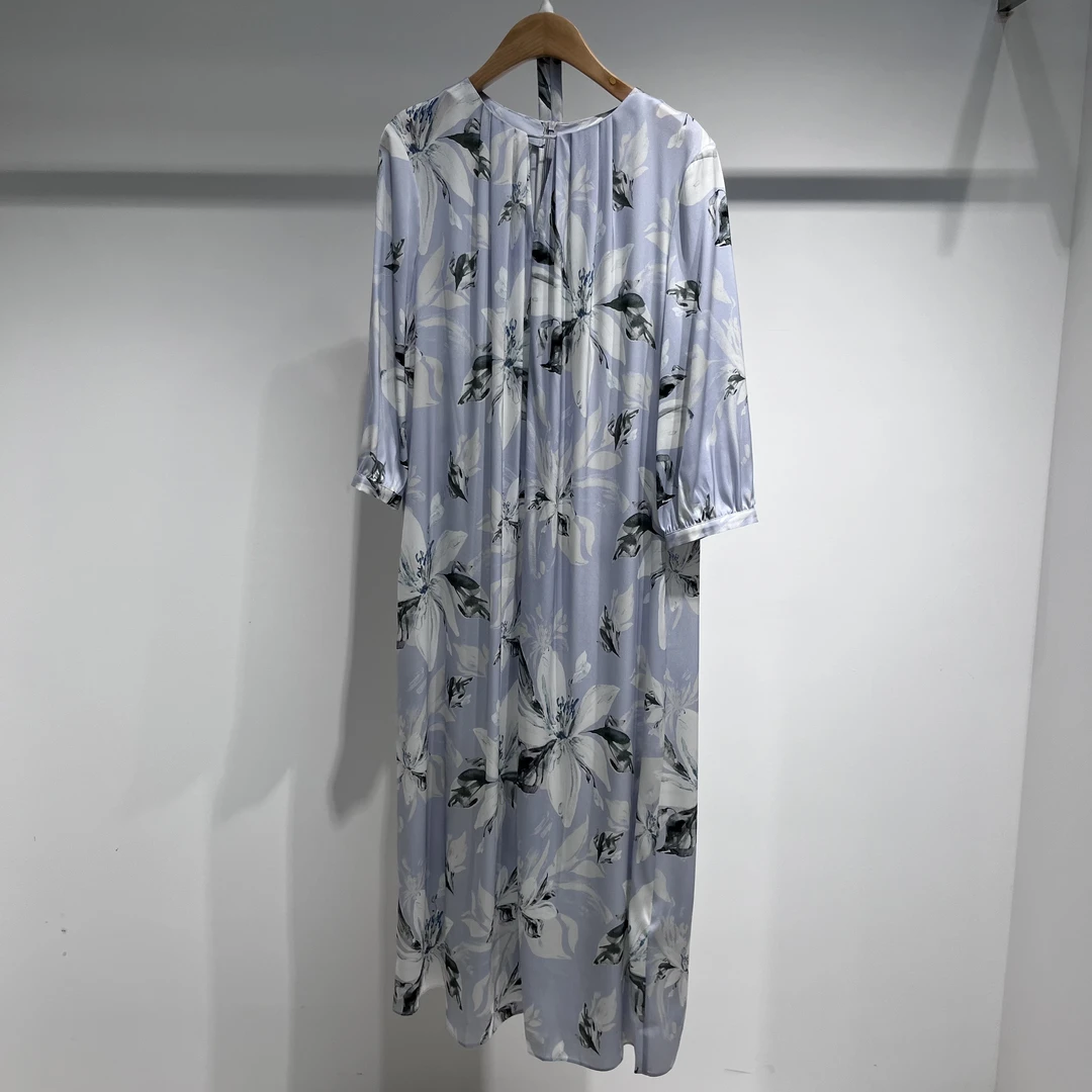 《钱老板臻选》新款时尚设计师款百搭通勤优雅连衣裙794025