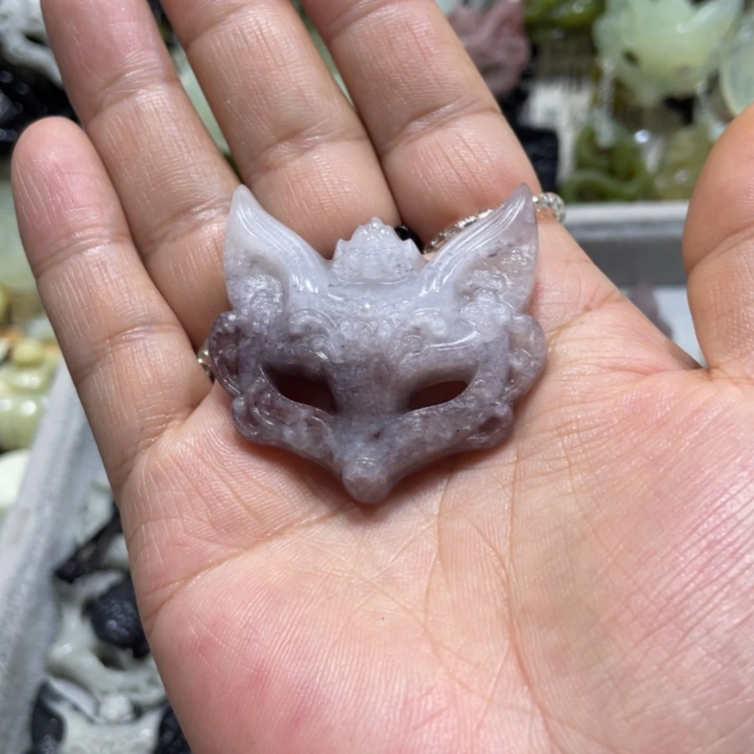 【闪购商品】岫玉颈饰未镶嵌白*14吊坠