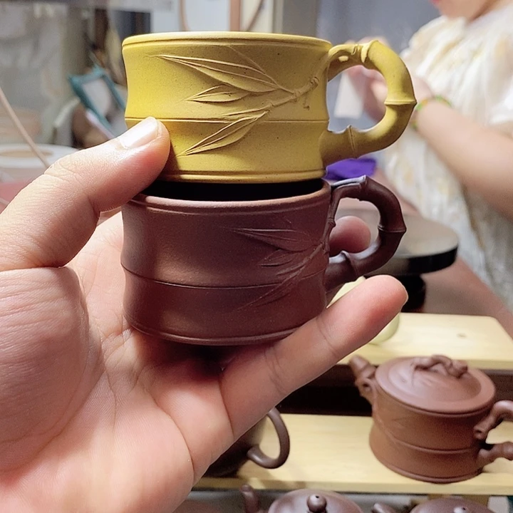 茶杯紫砂紫砂杯 半手工制作