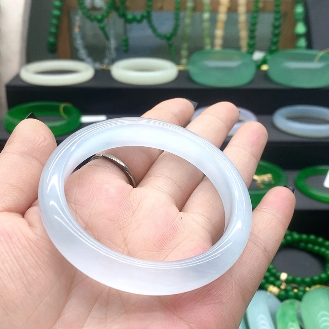 珐琅非金属时尚精美白月光猫眼55-57圈口