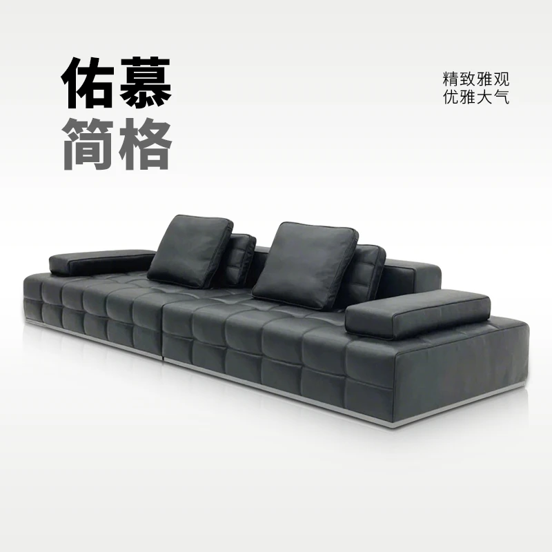 现场验货劳伦斯半青皮/全青皮 全真皮意式轻奢客厅极简北欧沙发