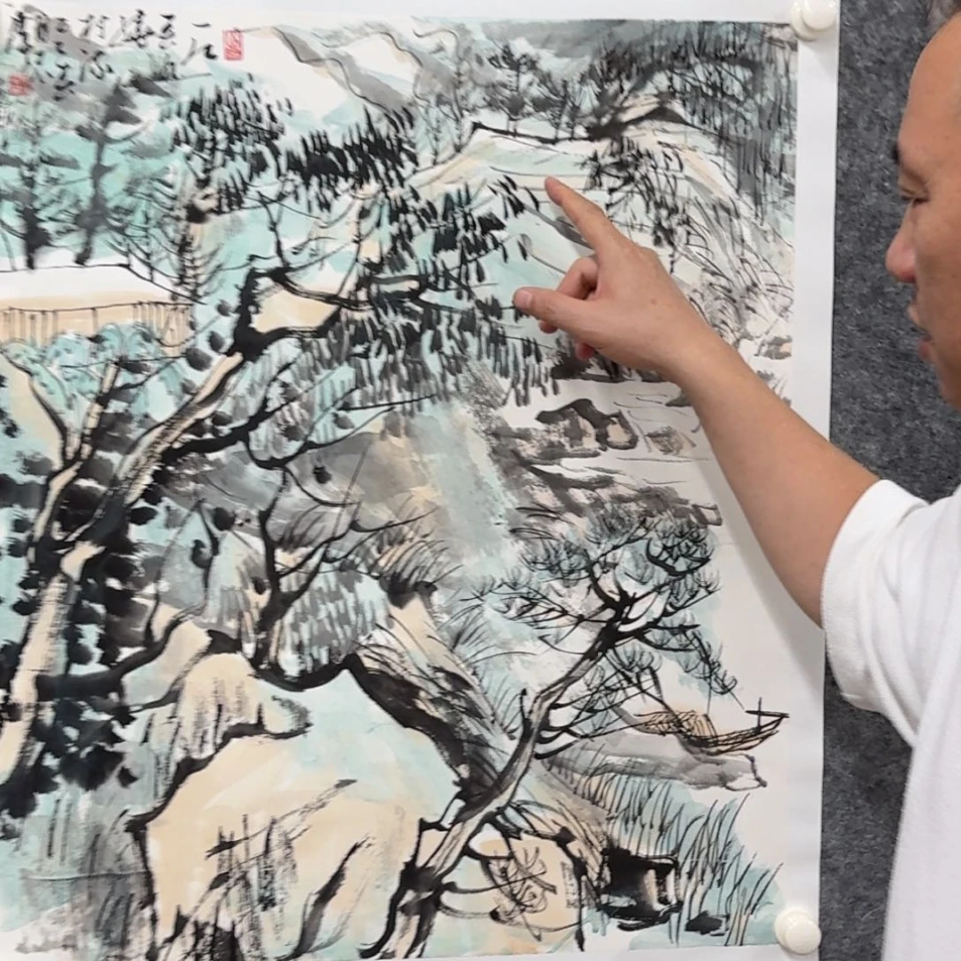 国画国画作品lhw老师人物