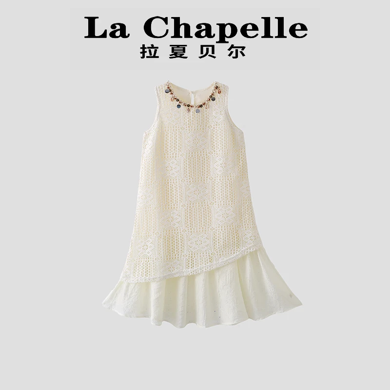 La Chapelle【拉夏贝尔】夏季新款时尚镂空汉服儿童连衣裙LD732