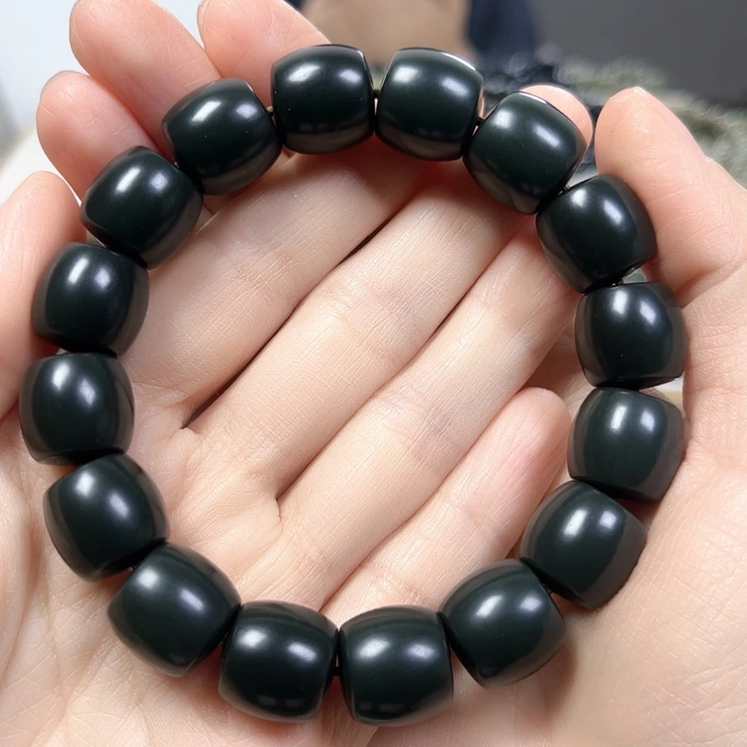 和田玉未镶嵌手链卡14直切珠宝级货头