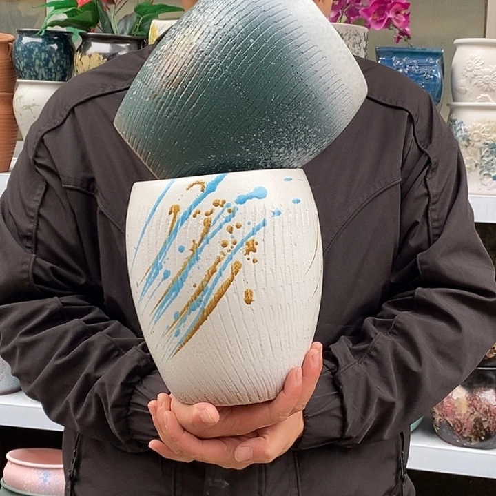 紫砂花盆口16高20福利