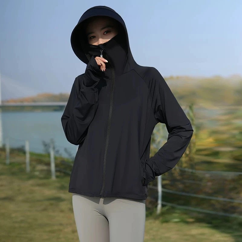 防晒衣女款夏季薄款防紫外线透气UPF50+大帽檐遮脸一体新款防晒服