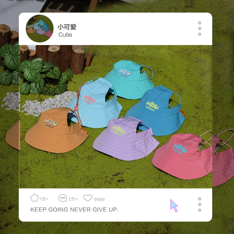 Tonuoyi宠物狗狗渔夫帽凉感防晒帽中小型犬透气遮阳帽可调节