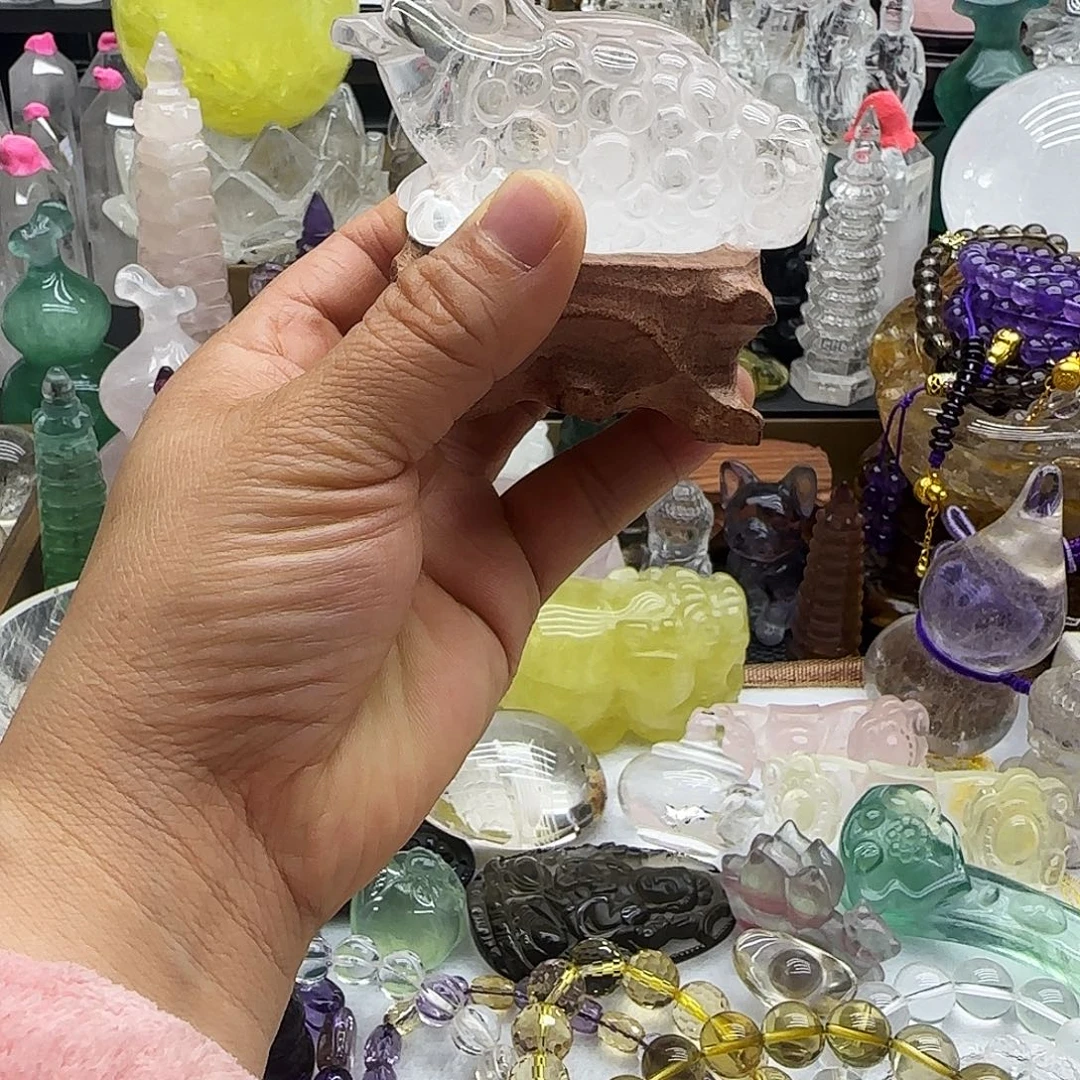 水晶未镶嵌车挂摆件