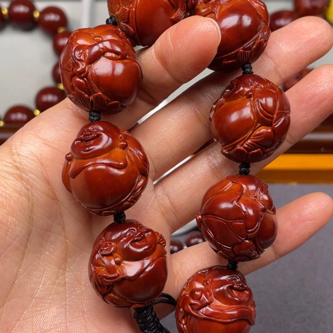 篱***雨手串/手链橄榄核荷叶财迷