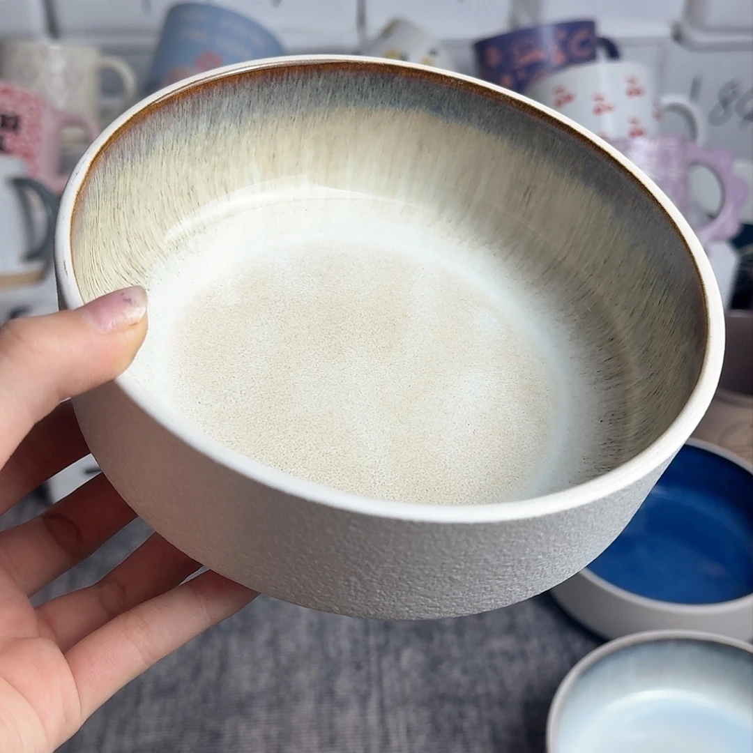 陶瓷盖子款窑变盘子微瑕