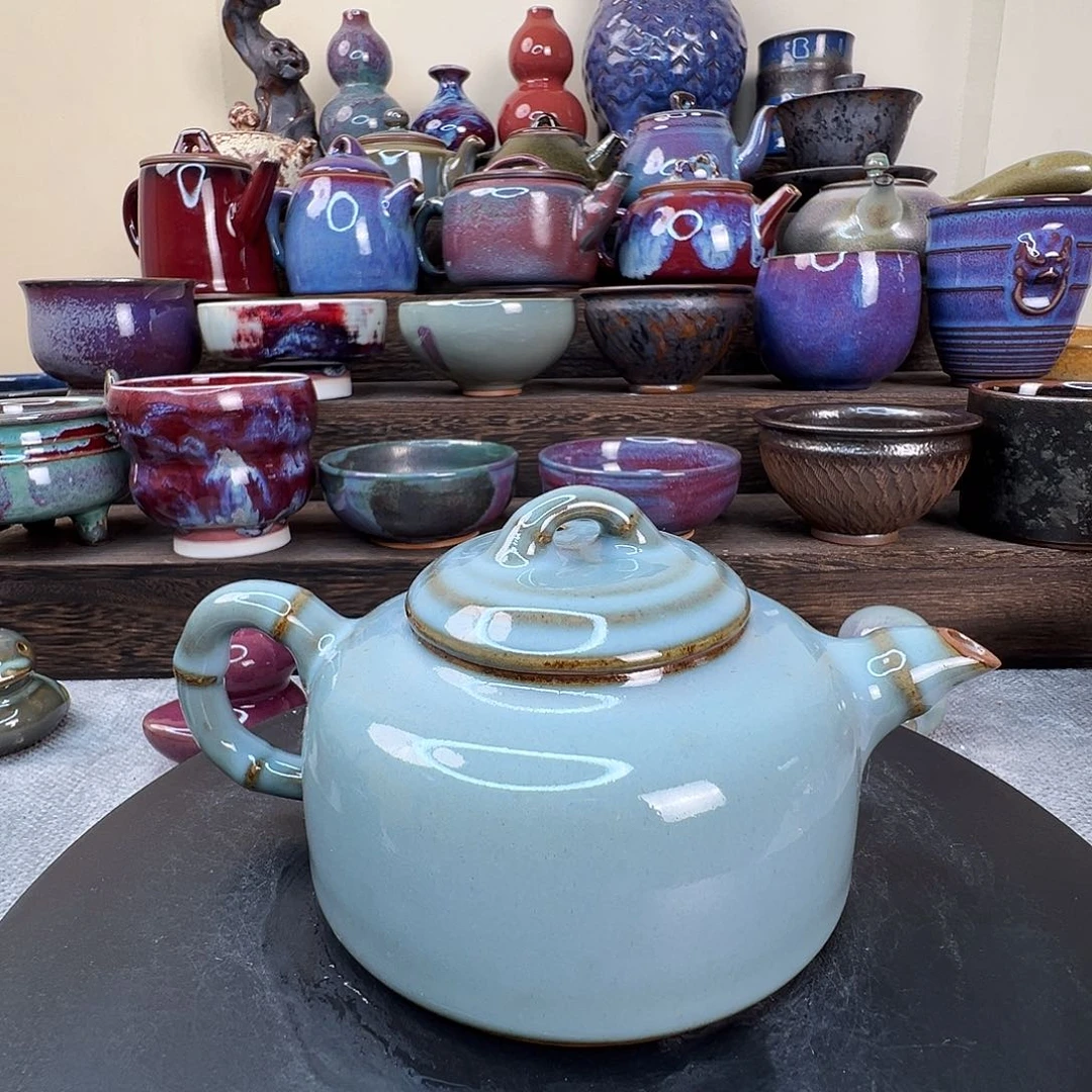 开播福利特价扁竹节茶壶一把