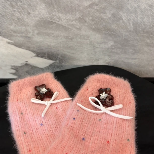 小熊蝴蝶结星星袜子WZ040