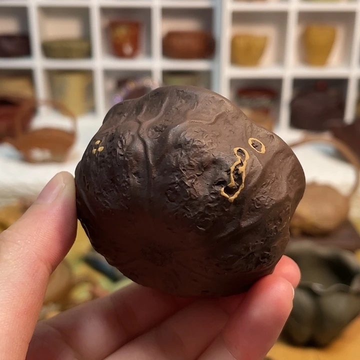紫砂茶宠荷叶主人杯