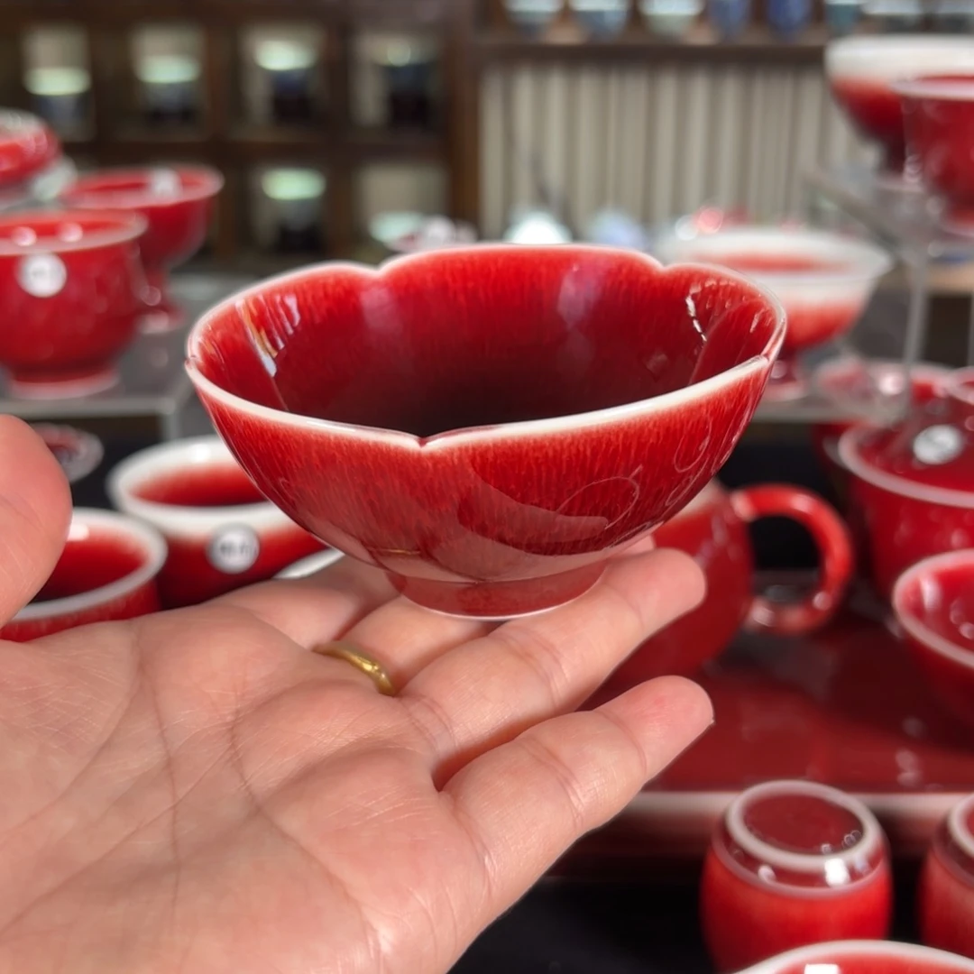 杯子景德镇原矿郎红杯