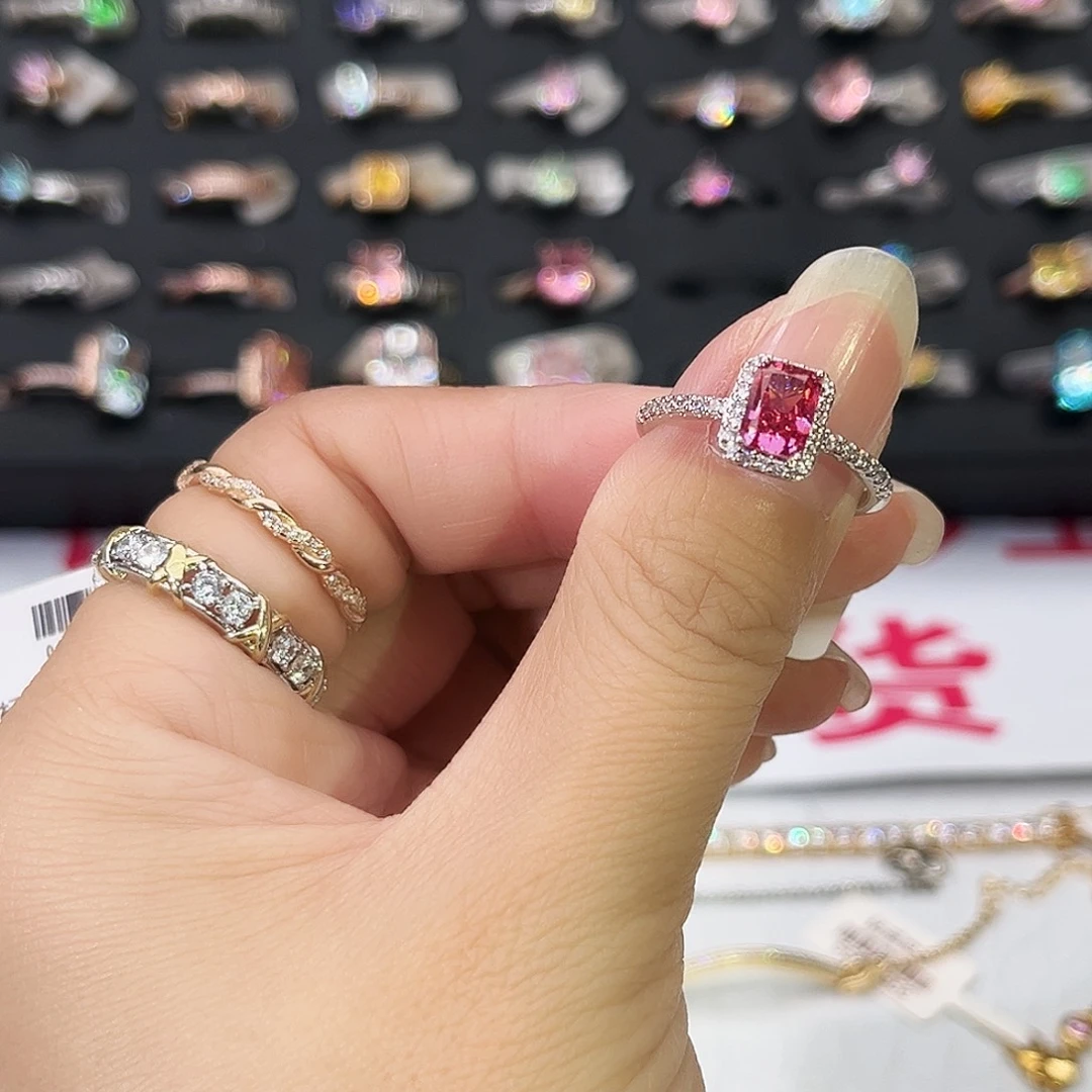 莫桑石非金属SHK白长方新款冰花-19