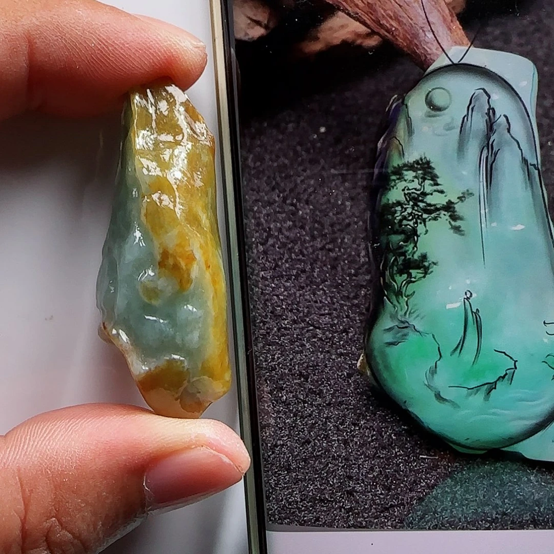 定制翡翠未镶嵌翡翠包工