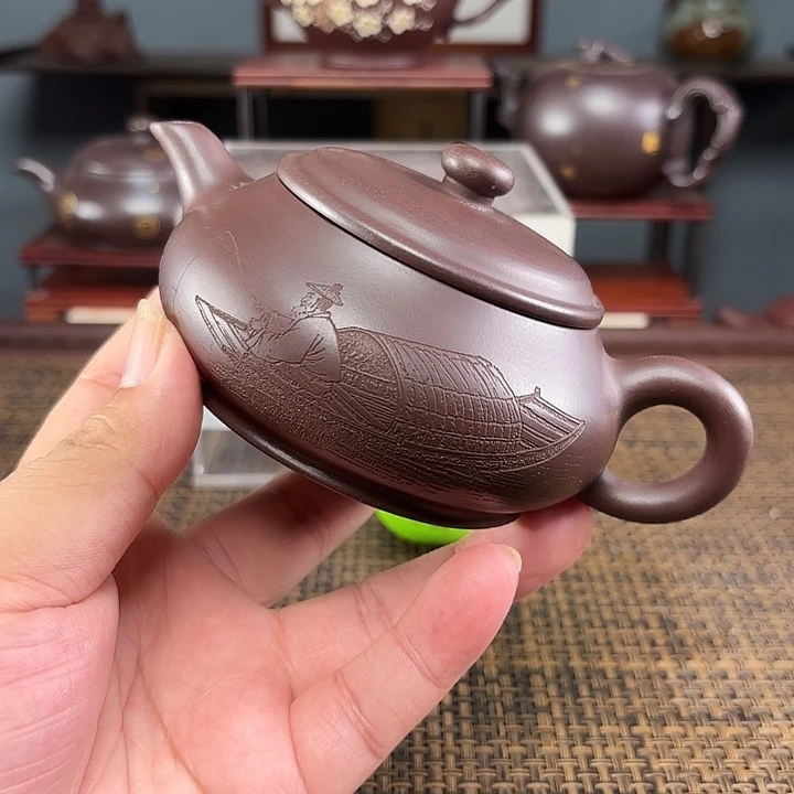 清***泉茶壶紫砂宜兴原矿泥料手工紫砂壶