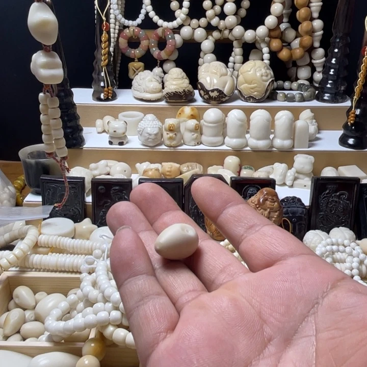 旭*象牙果雕刻水滴三通